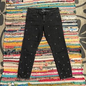 Abercrombie and Fitch Mid Rise Super Skinny Angle Jeans Stars